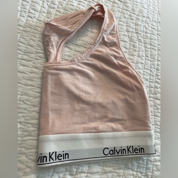 Calvin Klein Racerback Bralette Light Pink - Picture 4 of 8